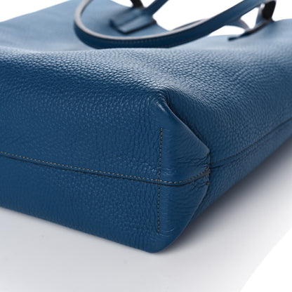 Moynat Taurillon Blush Calfskin Quattro Reversible Tote TPM Blue Zinc 15 of 15