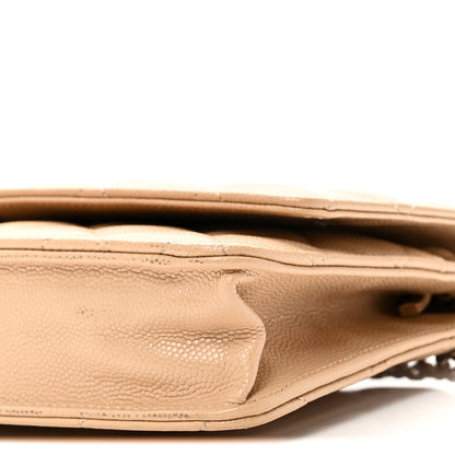 Chanel Caviar Quilted Wallet on Chain WOC Beige 11 of 11