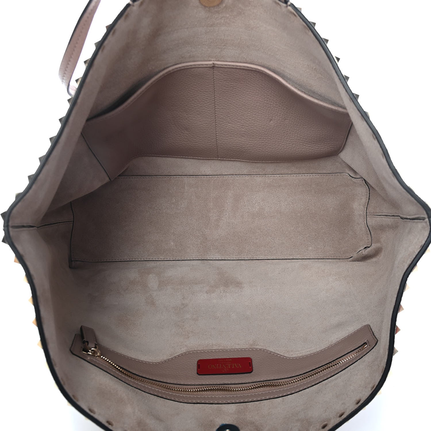 Valentino Garavani Grained Calfskin Rockstud Shoulder Tote Poudre 5 of 12