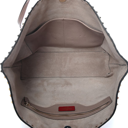 Valentino Garavani Grained Calfskin Rockstud Shoulder Tote Poudre 5 of 12