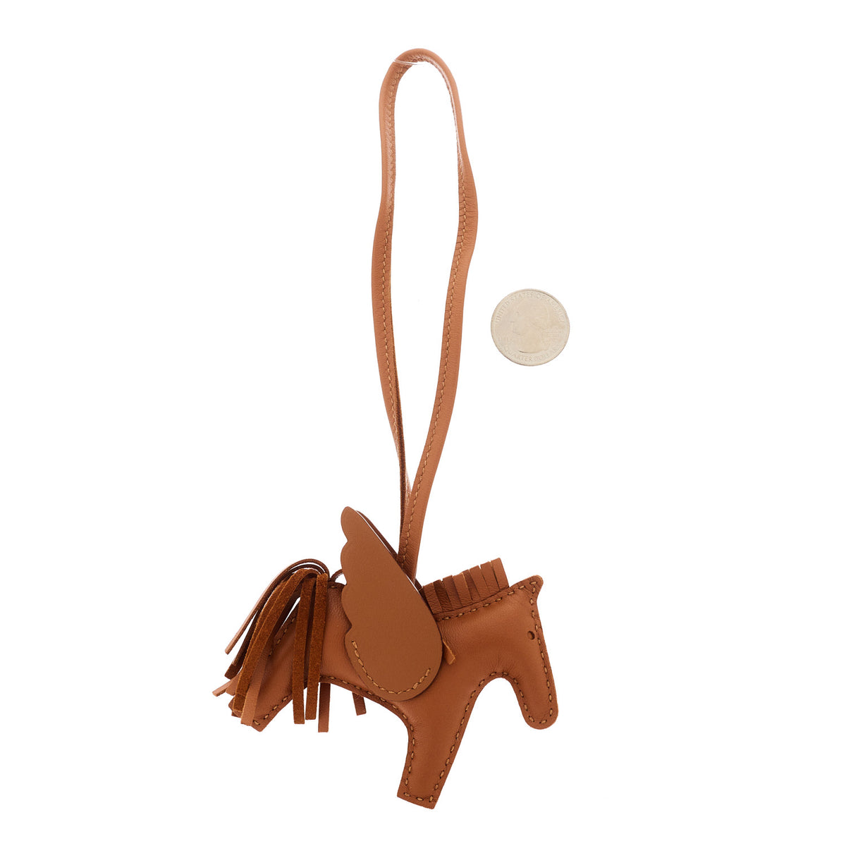 Hermes Milo Lambskin Grigri Rodeo Pegase Horse Bag Charm PM Gold 2 of 4