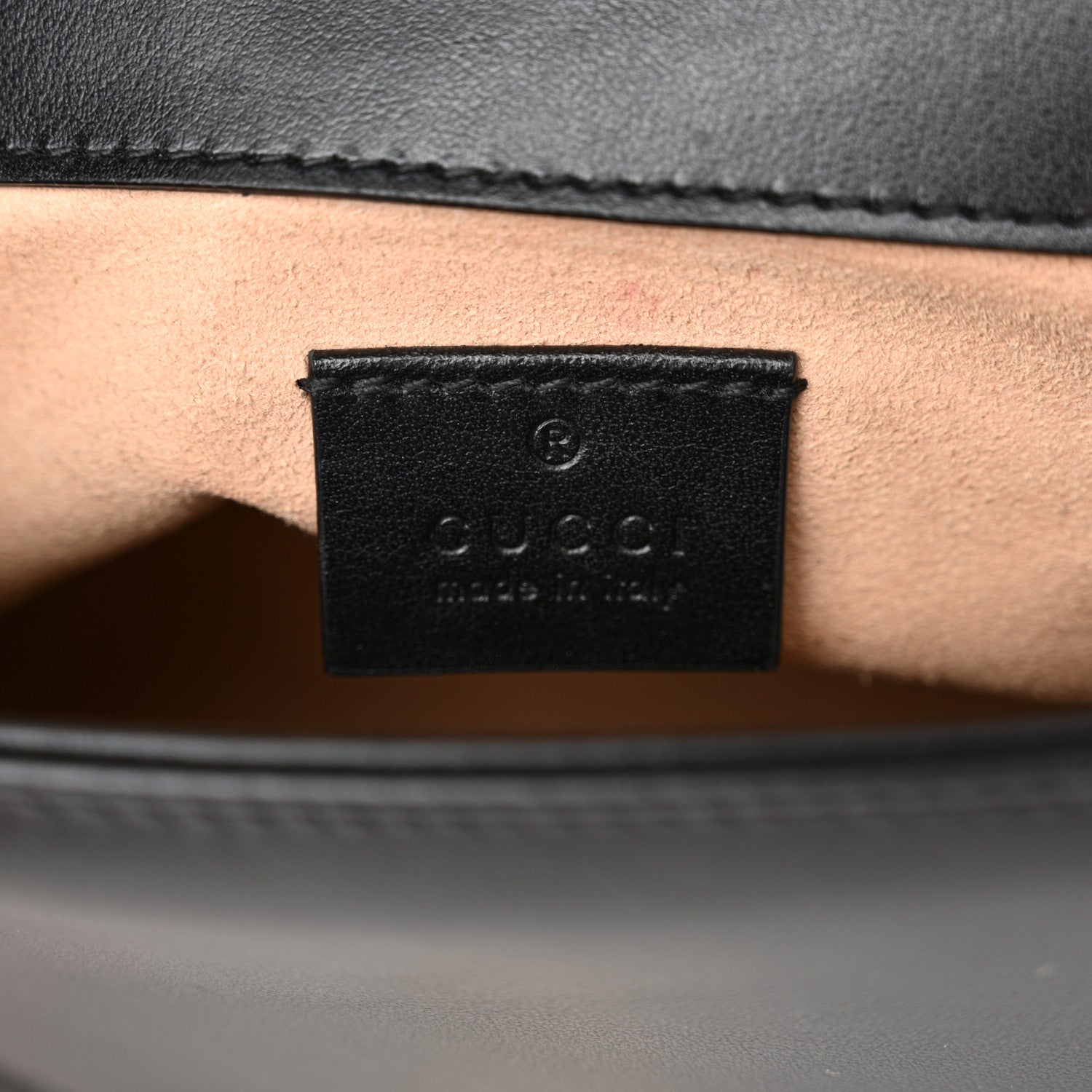 Gucci Calfskin Matelasse Small GG Marmont Top Handle Shoulder Bag Black 6 of 16