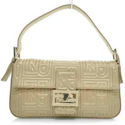 Fendi Nappa Logo Embossed Baguette Metallic 1 of 12