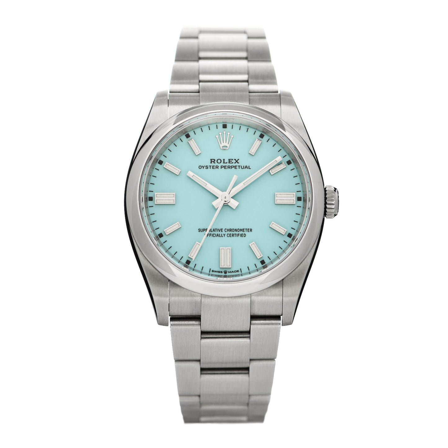 Stainless Steel 36mm Oyster Perpetual Watch Turquoise 126000
