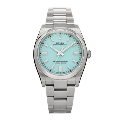 Rolex Stainless Steel 36mm Oyster Perpetual Watch Turquoise 126000 1 of 5
