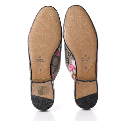 Gucci GG Supreme Monogram Blooms Womens Princetown Slippers 36 Beige Multicolor Dry Rose 9 of 11