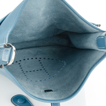 Hermes Taurillon Clemence Evelyne III GM Blue Jean 5 of 7