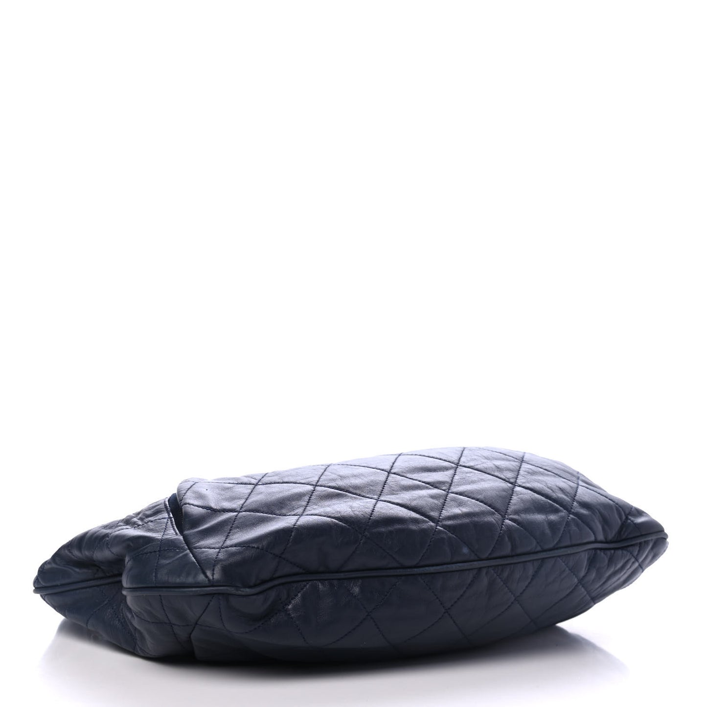 Calfskin Coco Pleats Hobo Dark Blue