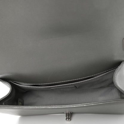 Chanel Metallic Caviar Quilted Medium Boy Flap Silver 4 of 4