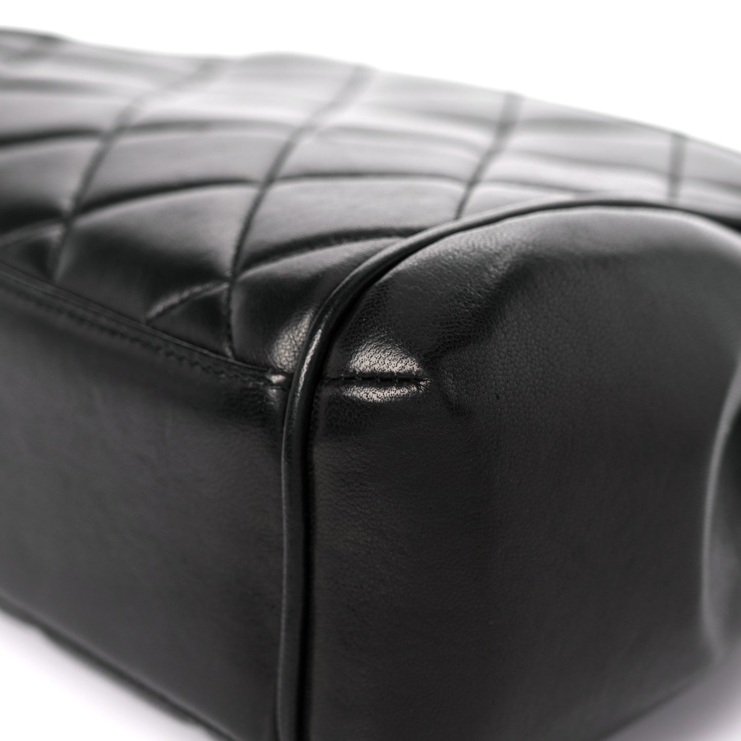 Lambskin Quilted 5 Chain Small Flap Black