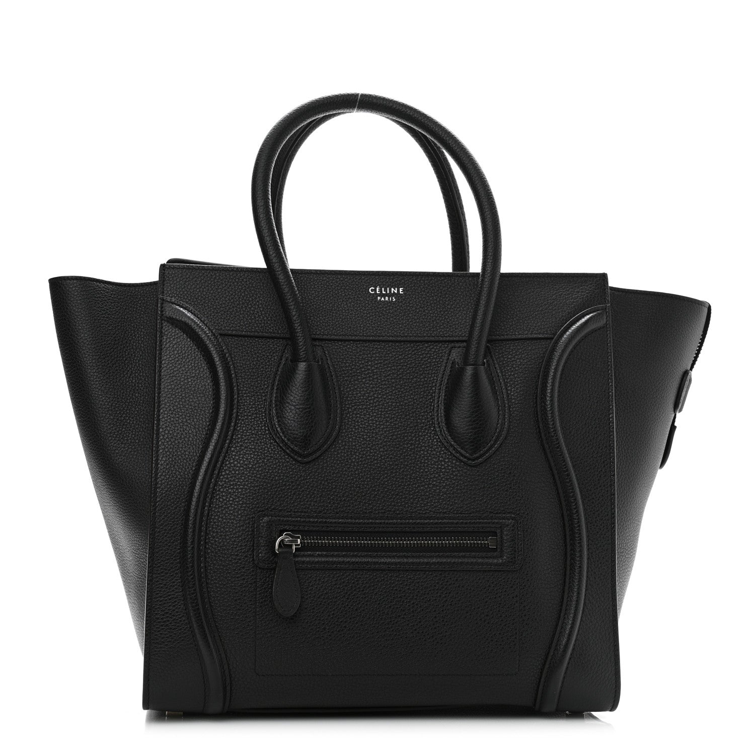 Celine Drummed Calfskin Mini Luggage Black 1 of 10