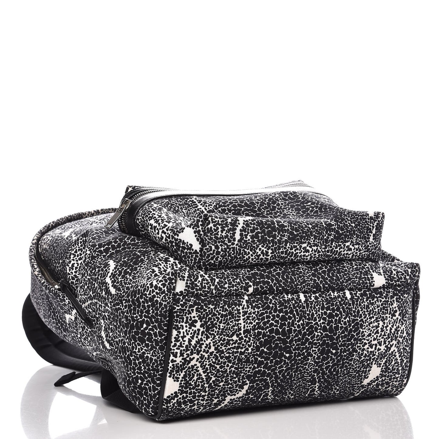 Printed Canvas Hunting Backpack Black White