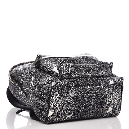 Saint Laurent Printed Canvas Hunting Backpack Black White 4 of 7