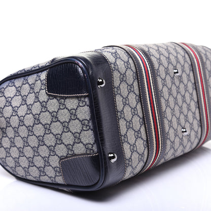 Gucci GG Supreme Monogram Web Large Carry On Duffle Bag Navy 6 of 14