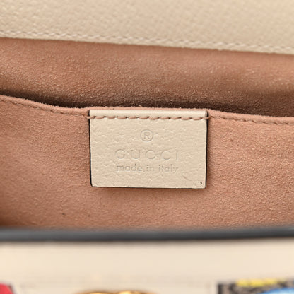 Gucci GG Supreme Monogram Flora Web Small Ophidia Chain Shoulder Bag White 6 of 10