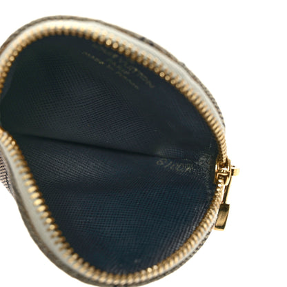 Louis Vuitton Mini Lin Croisette Round Coin Purse Blue 5 of 11