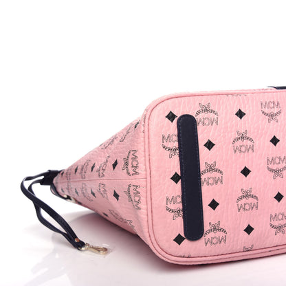 MCM Visetos Medium Liz Reversible Shopper Tote Soft Pink 7 of 9