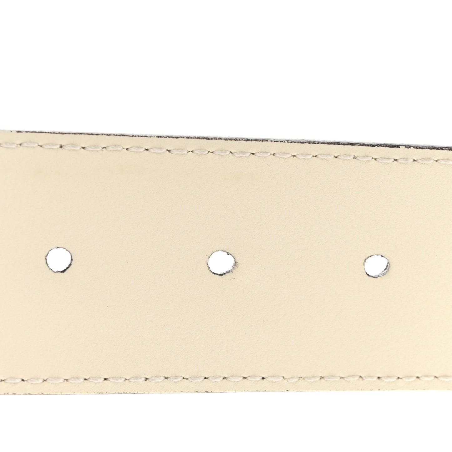 Calfskin Double G 40mm Belt 85 34 Mystic White