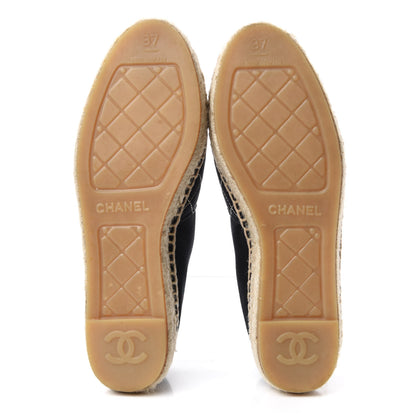 Chanel Fabric Biarritz CC Espadrilles 37 Black 6 of 11