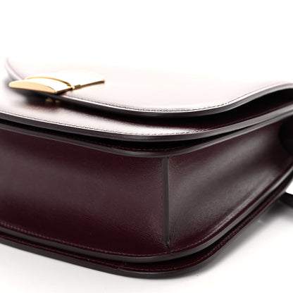 Salvatore Ferragamo Dapple Calfskin Fiamma Crossbody Bag Dark Barolo 8 of 10