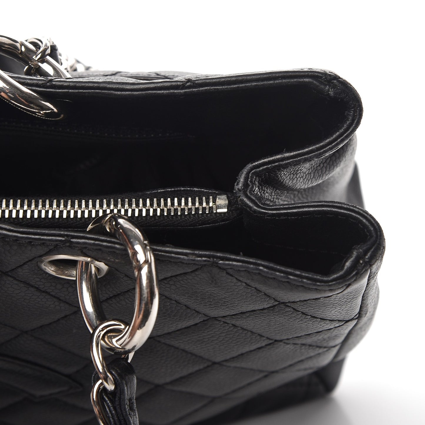 Caviar Quilted Grand Shopping Tote GST Black