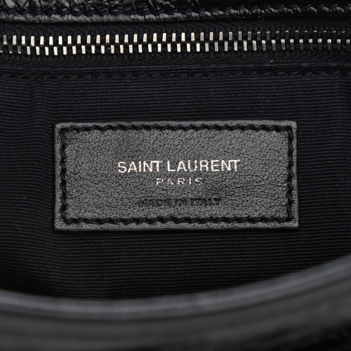 Crinkled Calfskin Matelasse Monogram Medium Niki Chain Satchel Black