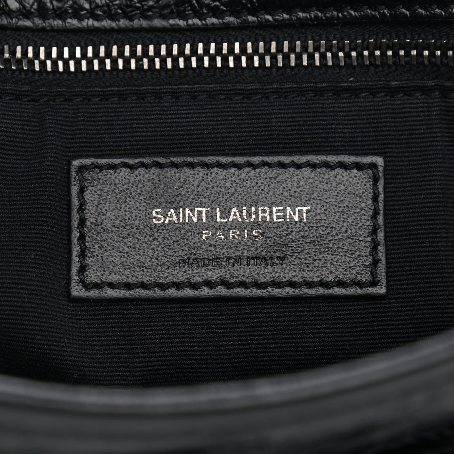 Saint Laurent Crinkled Calfskin Matelasse Monogram Medium Niki Chain Satchel Black 7 of 10