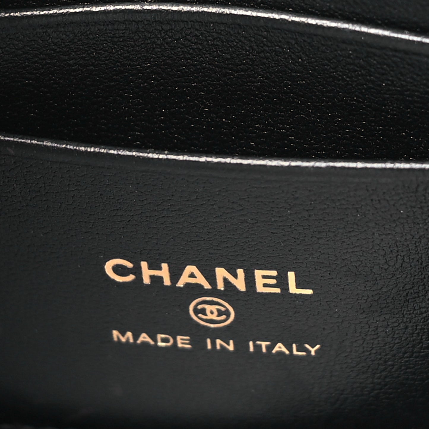 Lambskin Resin Quilted Chain Camera Bag Black White