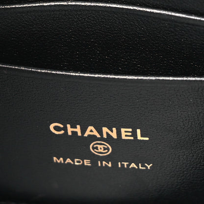 Chanel Lambskin Resin Quilted Chain Camera Bag Black White 6 of 11