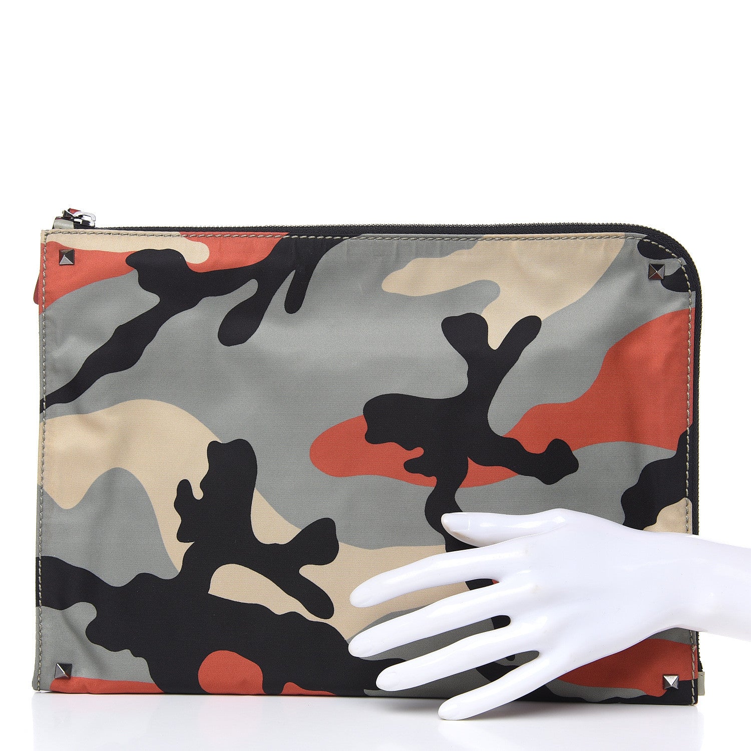 Valentino Garavani Nylon Camouflage Rockstud Zip Pouch Multicolor 2 of 10