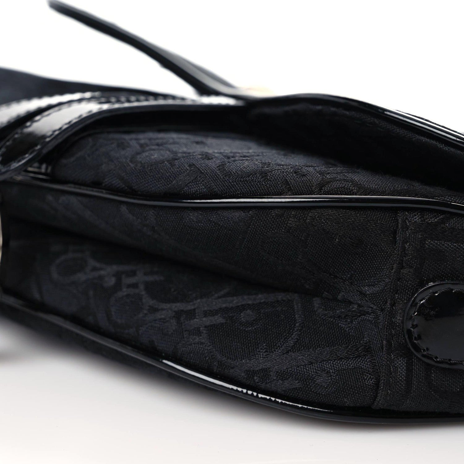 Christian Dior Monogram Saddle Bag Black 6 of 10
