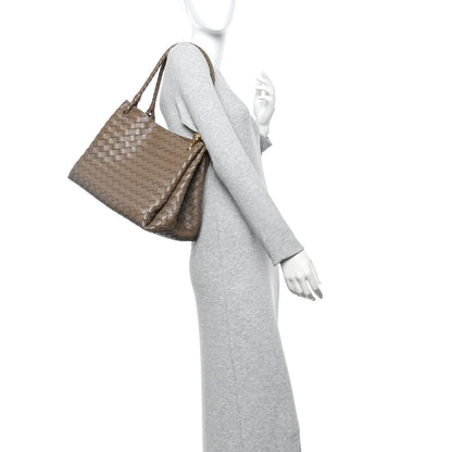 Bottega Veneta Nappa Intrecciato Large Andiamo Parachute Shoulder Bag Pinecone 2 of 12