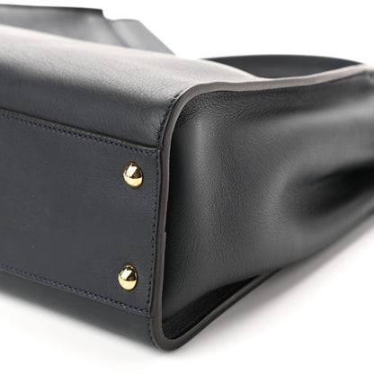Fendi Calfskin Velvet Fun Fair Medium Peekaboo Iconic Satchel Night Blue Multicolor 9 of 9