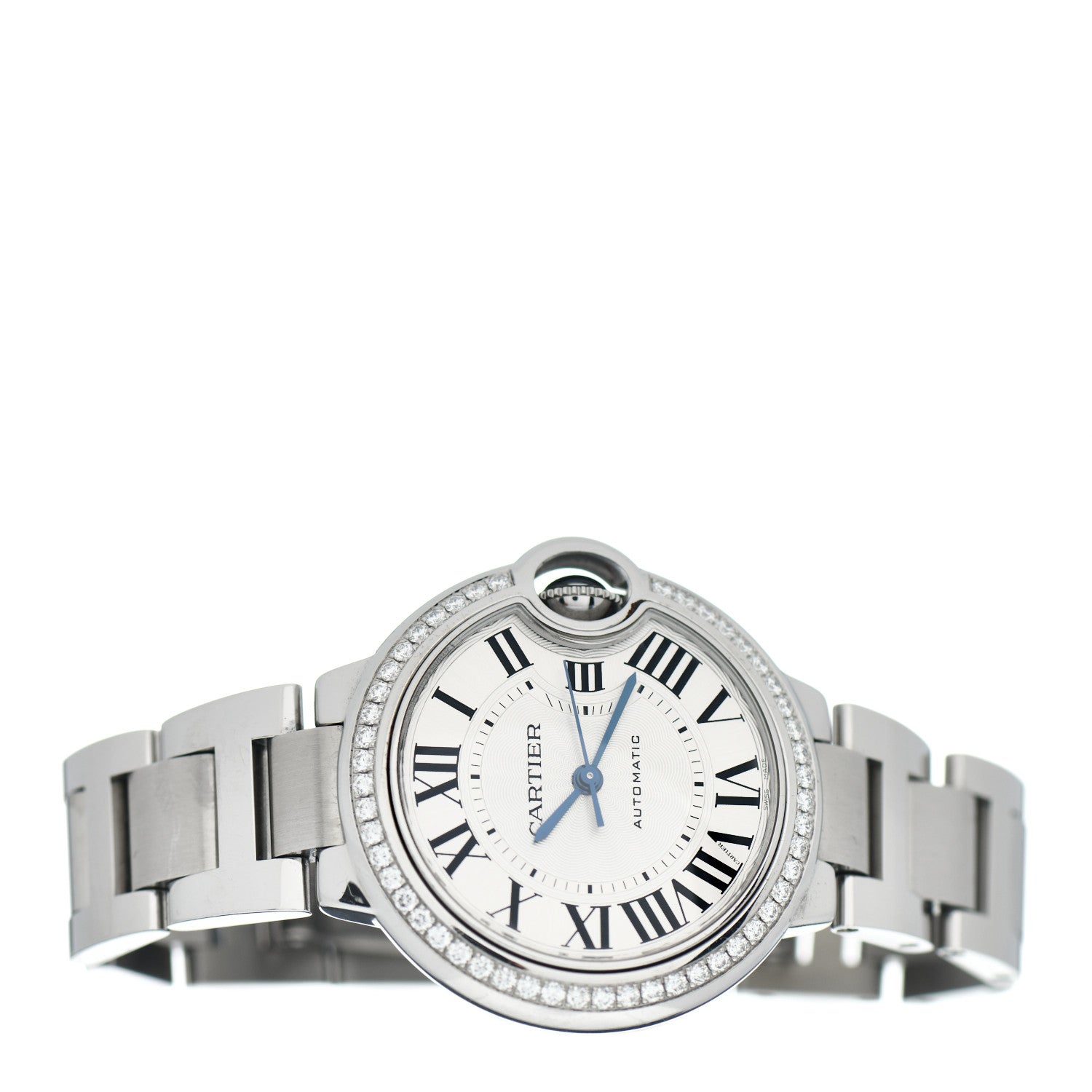 Cartier Stainless Steel Diamond Bezel 33mm Ballon Bleu De Cartier Automatic Watch 2 of 4