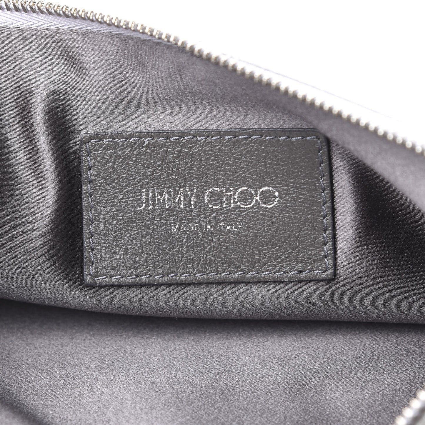 JIMMY CHOO Metallic Goatskin Callie Mea Tassel Shoulder Bag Silver