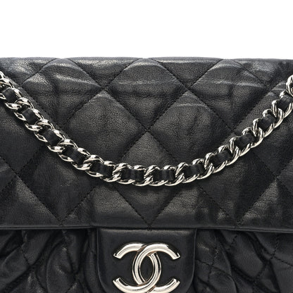 Chanel Washed Lambskin Quilted Medium Chain Around Messenger Black 8 of 10