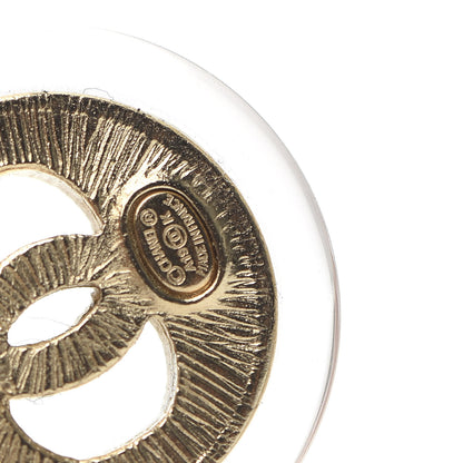 Chanel Pearl Crystal CC Round Earrings Gold 4 of 5