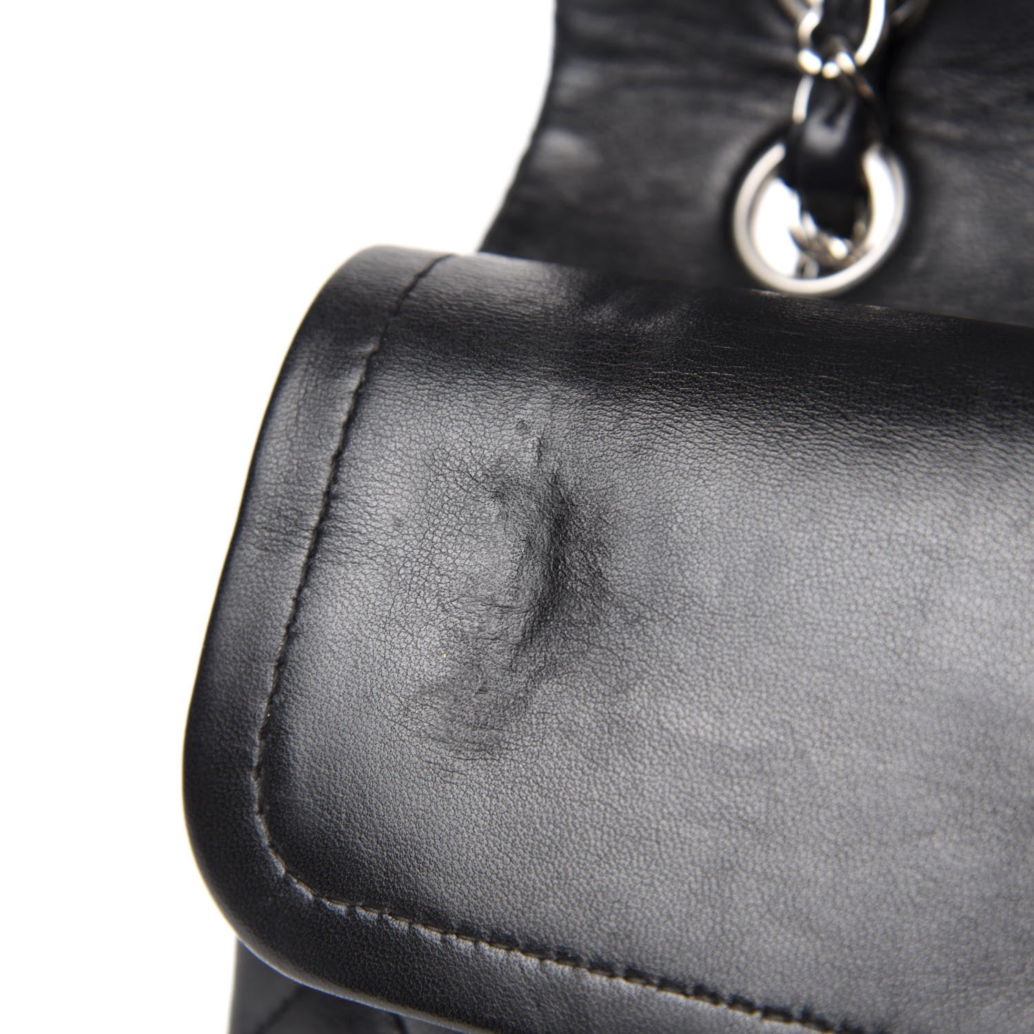 Chanel Lambskin Quilted Medium Double Flap Black 8 of 14