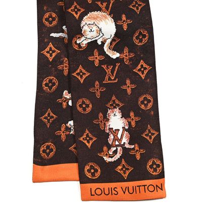 Louis Vuitton Silk Catogram Classic Bandeau Marron 3 of 4