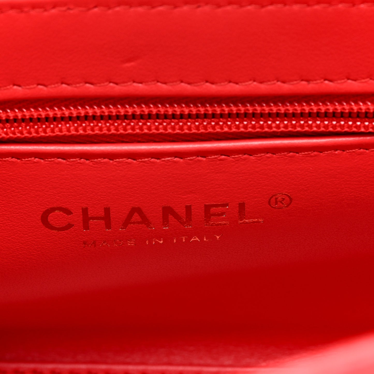 Shiny Aged Calfskin Quilted Nano Kelly Shopper Red