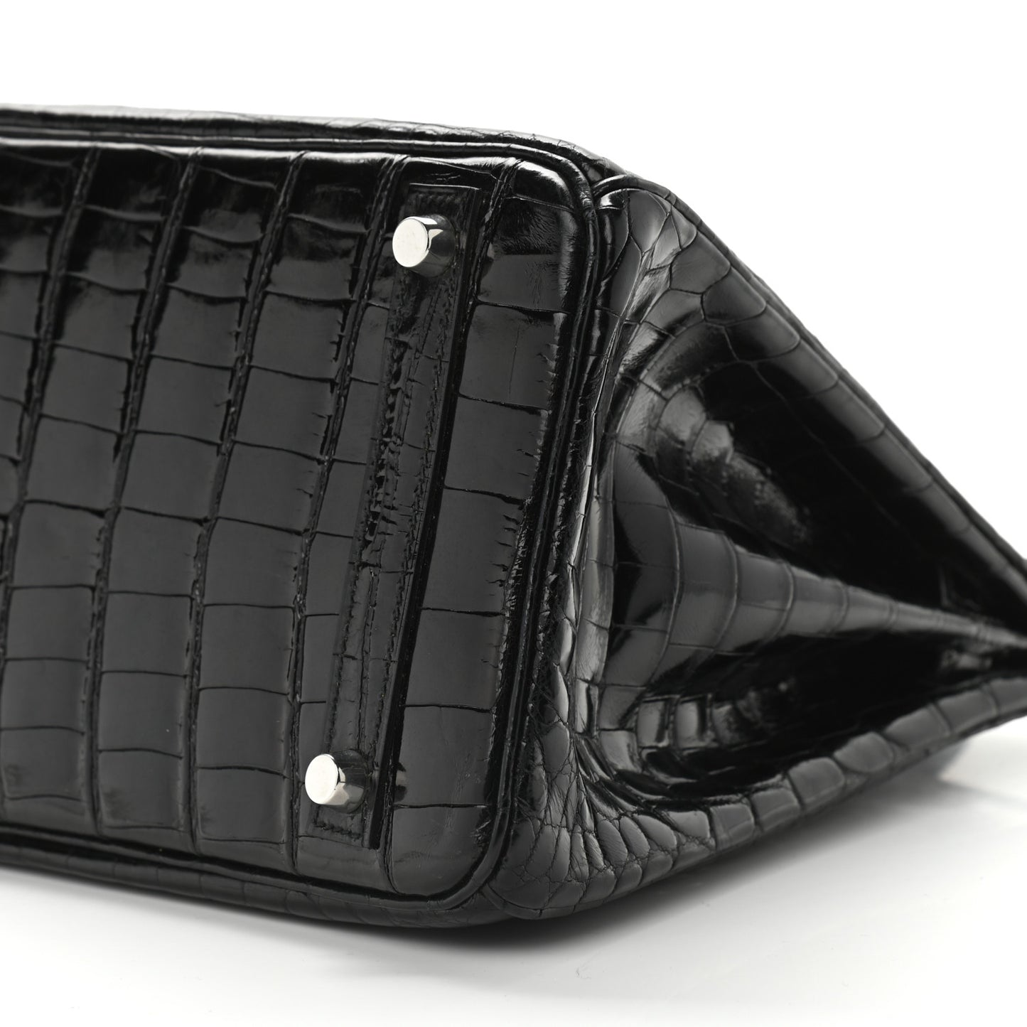 Shiny Niloticus Crocodile Birkin 30 Black