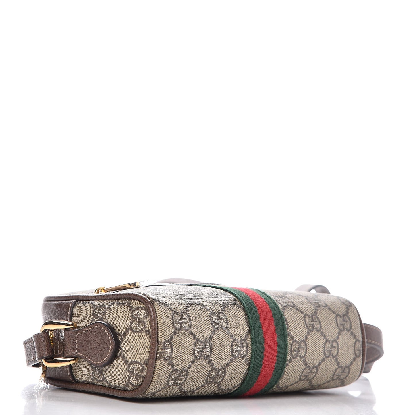 GG Supreme Monogram Web Mini Ophidia Shoulder Bag Brown