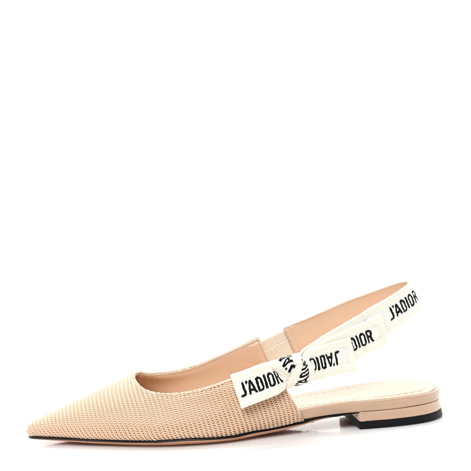 Christian Dior Technical Canvas Ribbon J'Adior Slingback Ballet Flats 36 Powder Nude 1 of 11