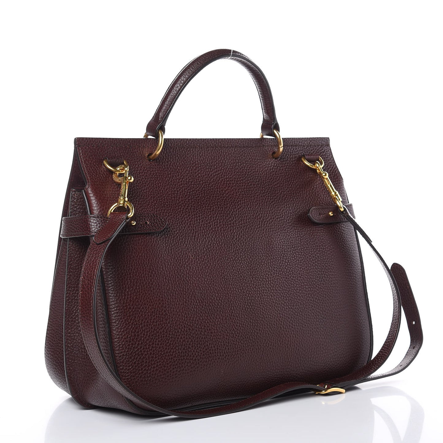 Natural Grain Leather Amberley Satchel Oxblood