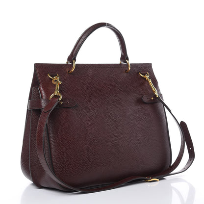 Mulberry Natural Grain Leather Amberley Satchel Oxblood 3 of 10