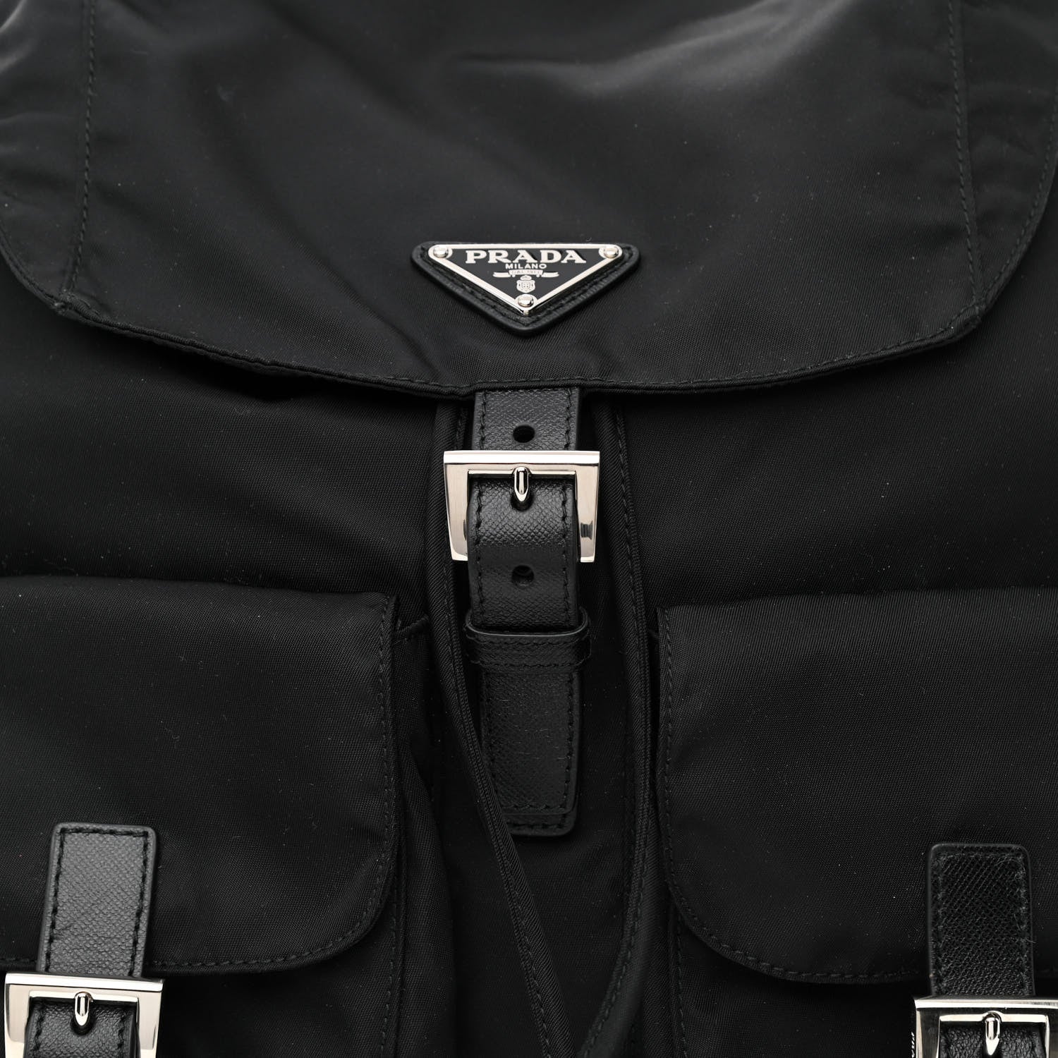 Prada Nylon Vela Medium Backpack Black 9 of 11