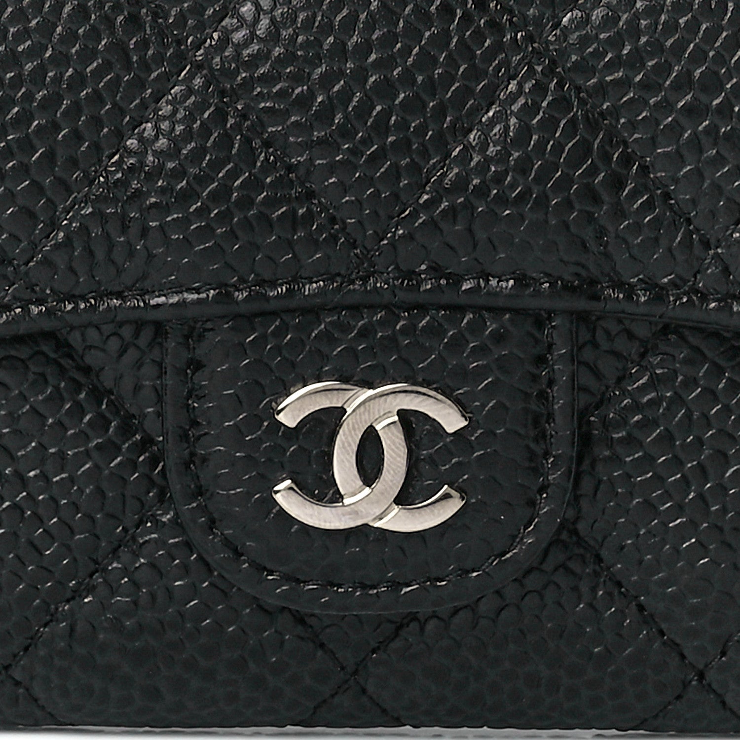 Chanel Caviar Quilted Flap Card Holder Black 9 of 13