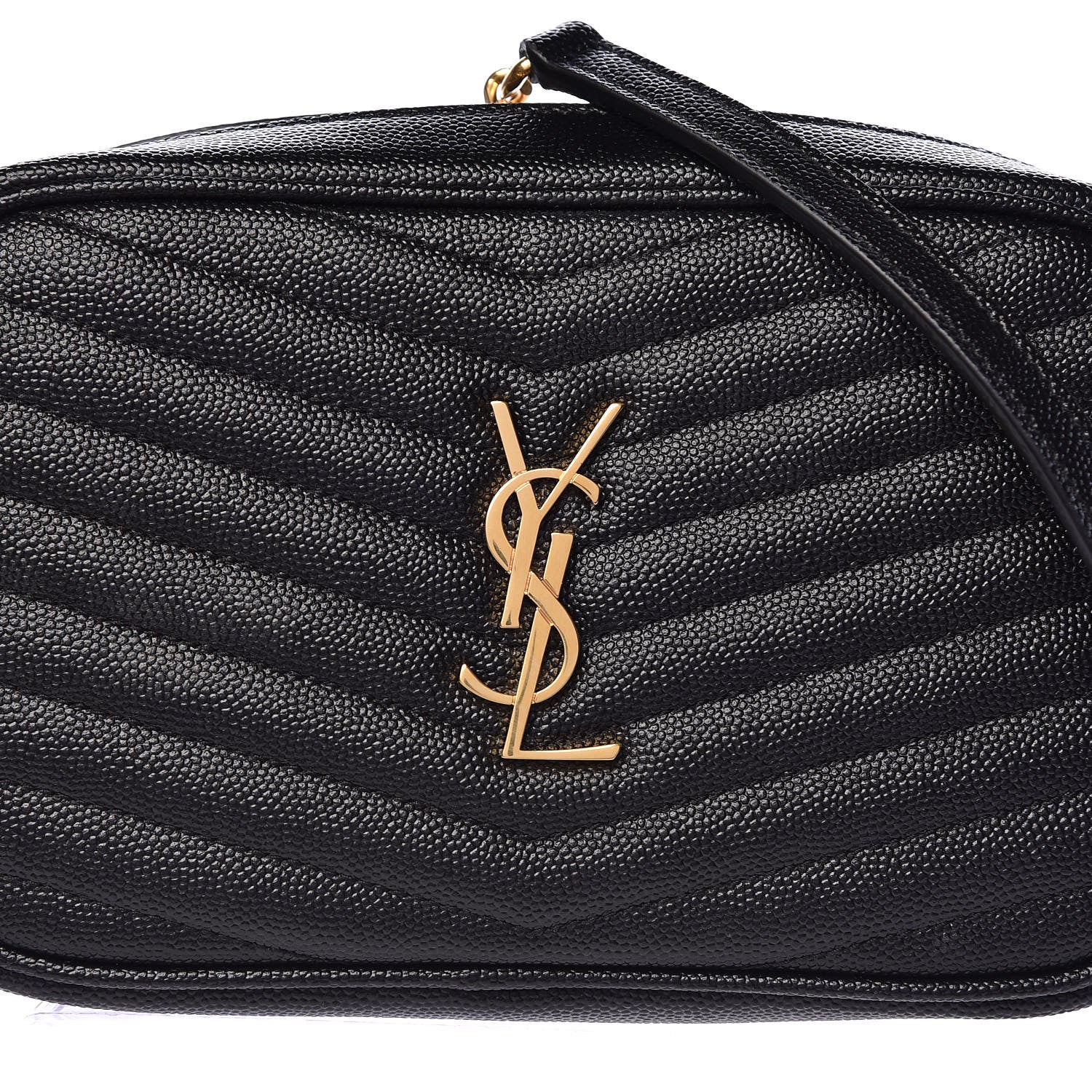 Saint Laurent Grain De Poudre Matelasse Monogram Mini Lou Camera Bag Black 10 of 12