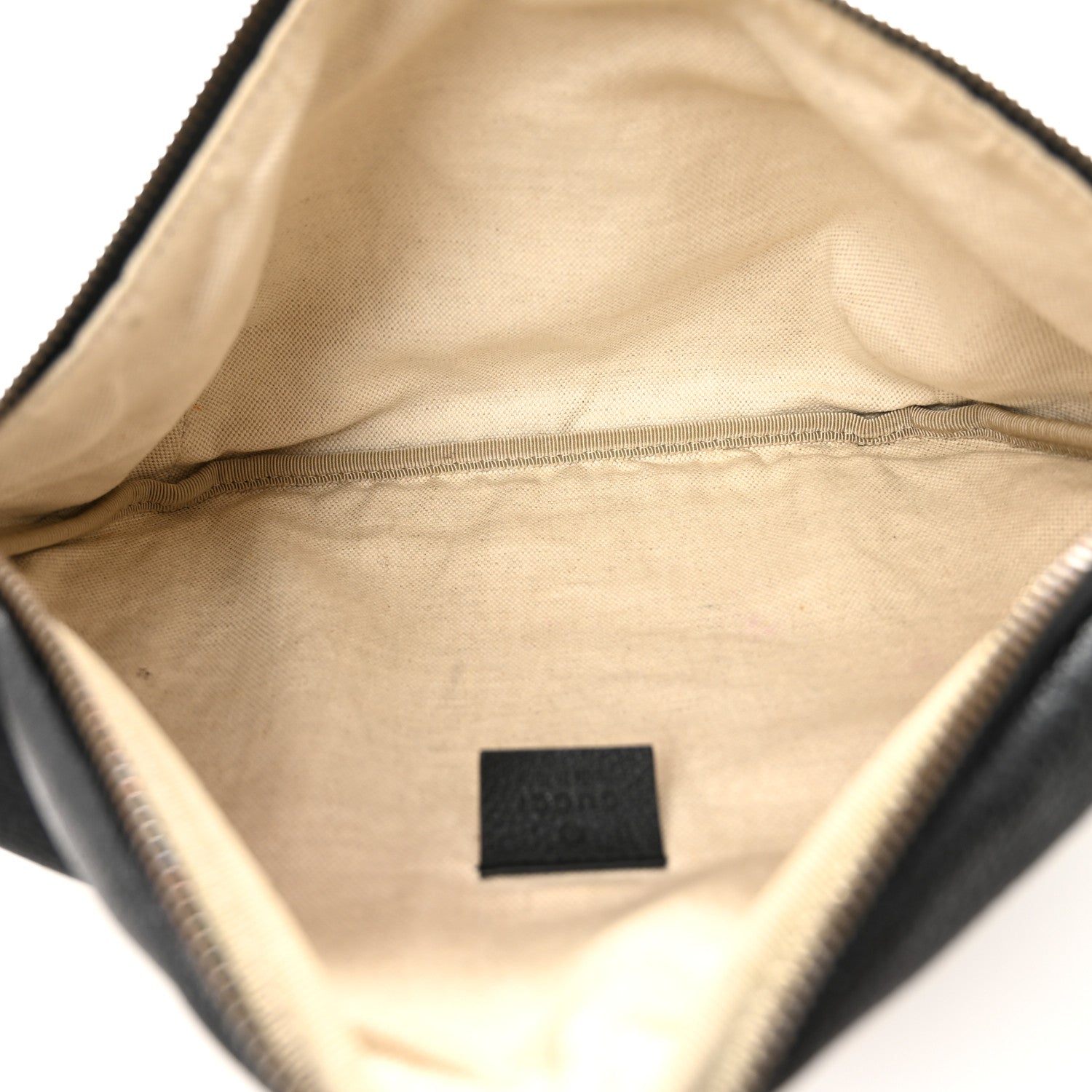 Gucci Grained Calfskin Logo Belt Bag Black 5 of 10