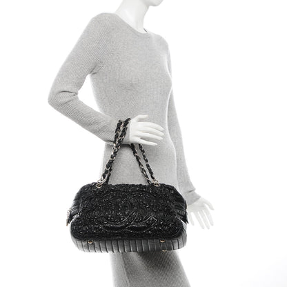 Chanel Lambskin Astrakhan Bowler Black 2 of 7